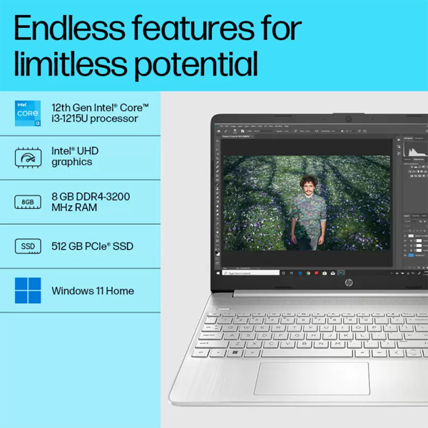 Buy HP Intel Core i3 12th Gen - (8 GB/SSD/512 GB SSD/Windows 11 Home & With MS Office) 15s-fq5185TU Laptop - Vasanth and Co